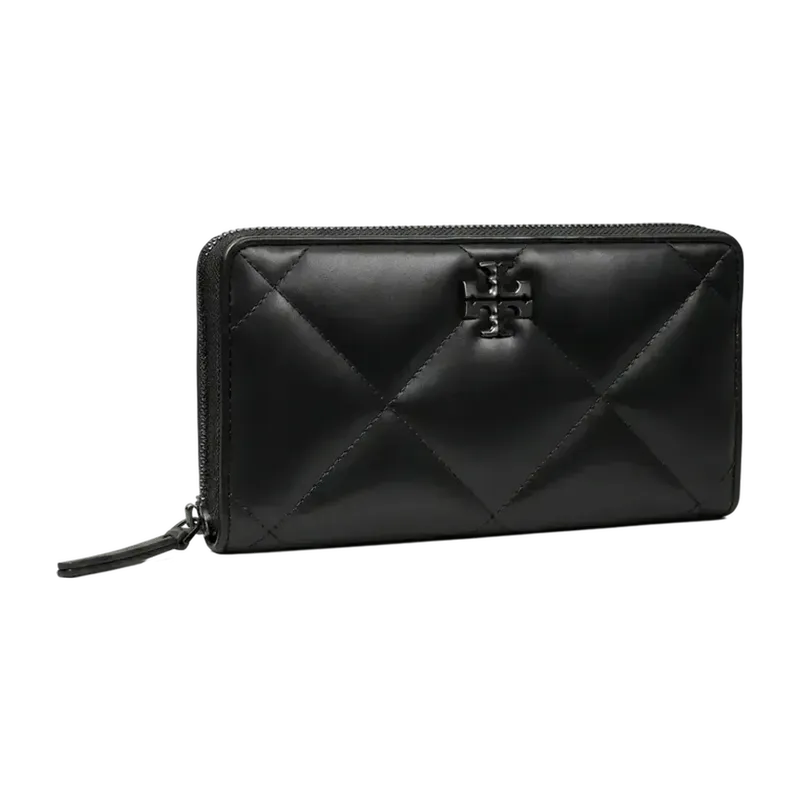 Kira Diamond Quilt Powder Coated Zip Continental Wallet