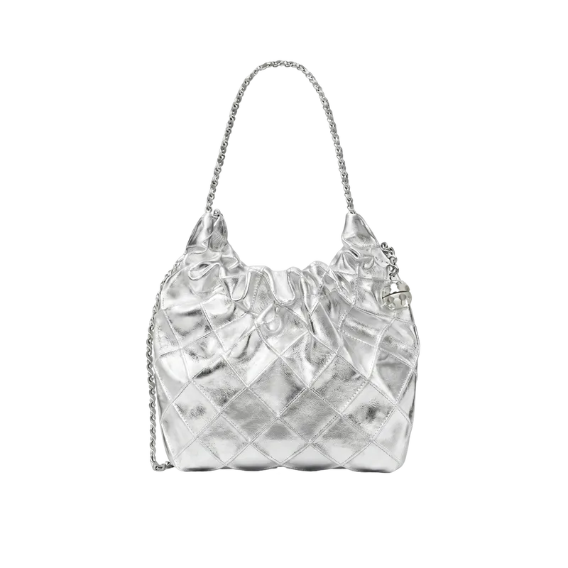 Pierced Leather Crossbody Bag