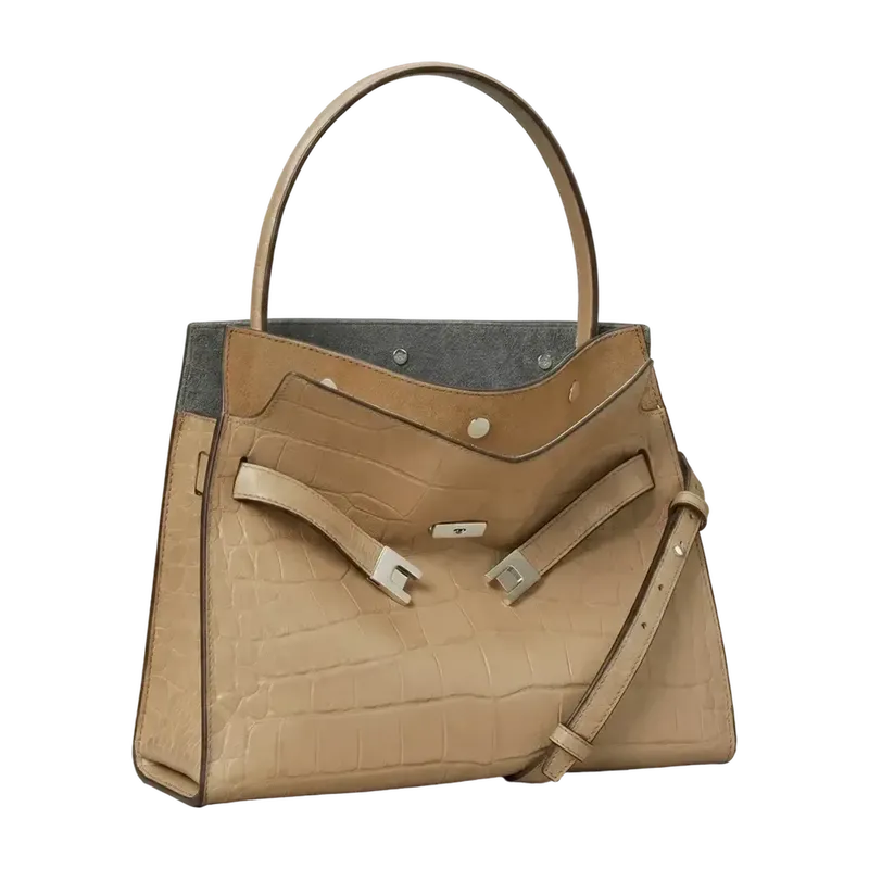 Small Lee Radziwill Embossed Double Bag