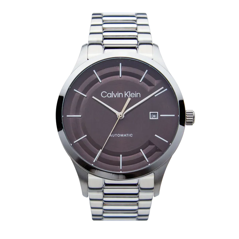Iconic Automatic Watch with Brown Dial Brown