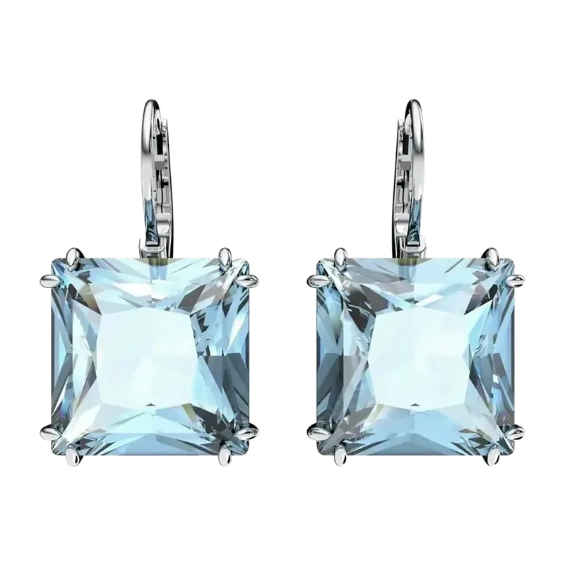 Millenia Drop Earrings Blue Rhodium