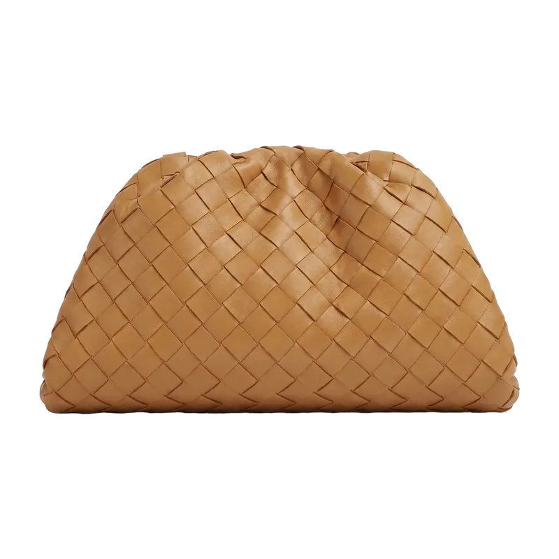 Small V Clasp Bag Brown