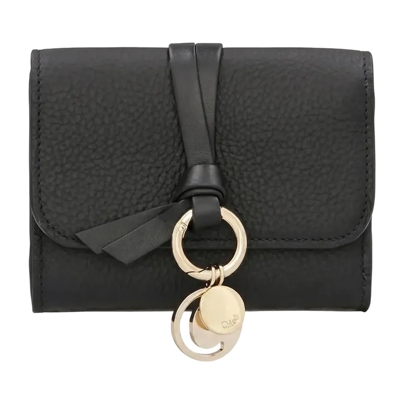 Alphabet Small Trifold Wallet Black