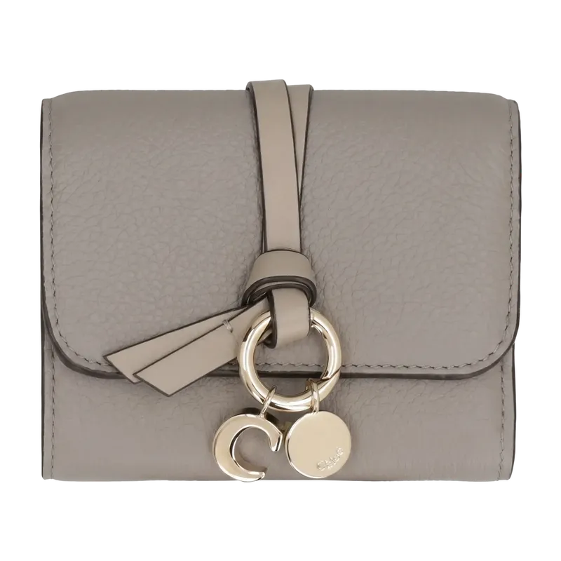 Alphabet Small Trifold Wallet Gray