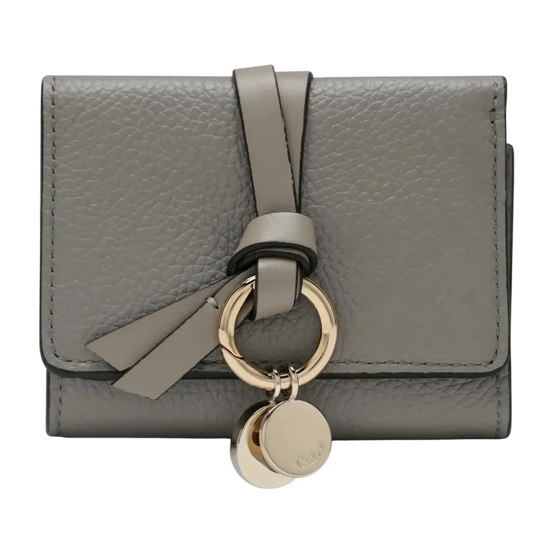 Alphabet Mini Trifold Wallet Gray