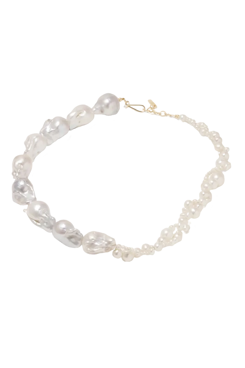 Parade of Possibilities - Pearl and Gold Plated Necklace