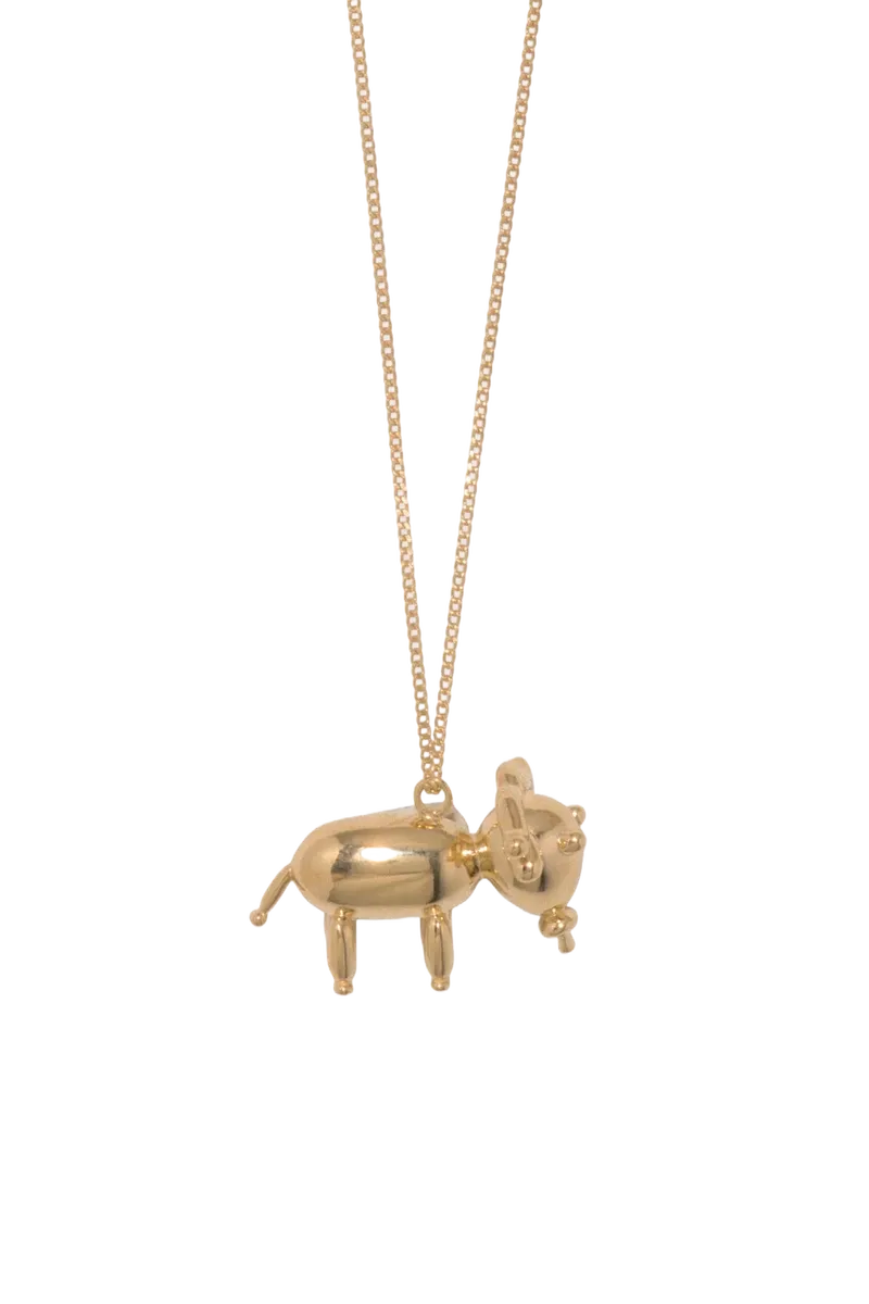 Aquarius The Water Carrier - Gold Plated Pendant Necklace