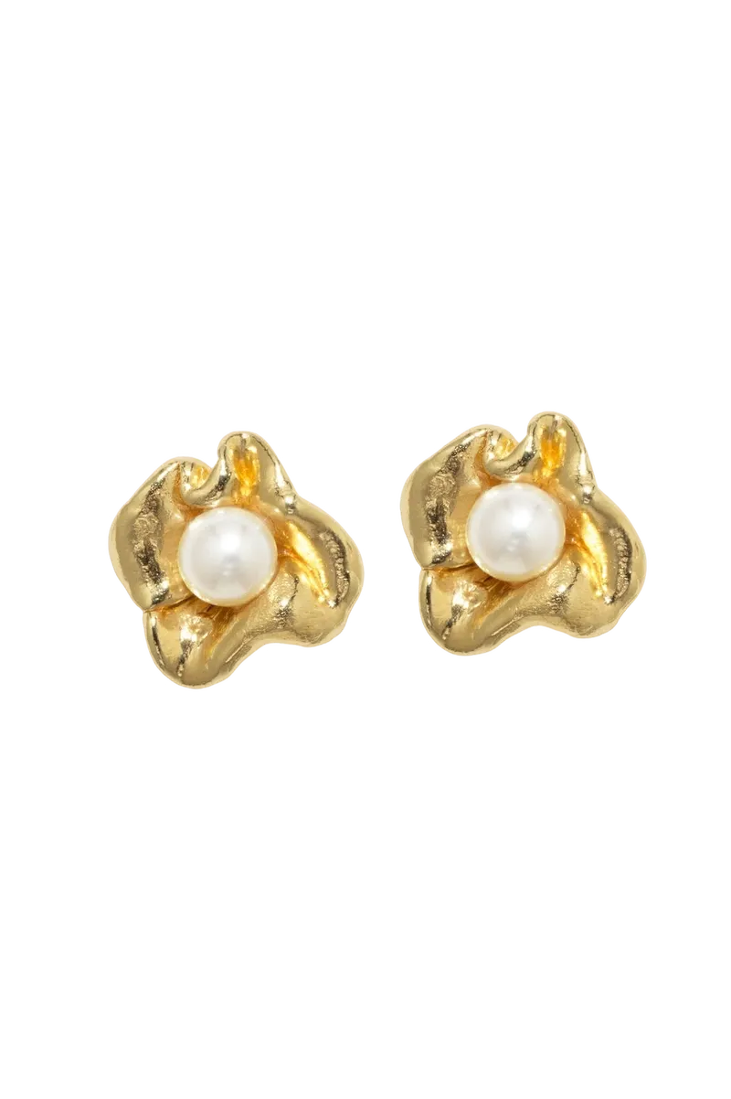 Dream Odyssey - Pearl and Recycled Gold Vermeil Earrings