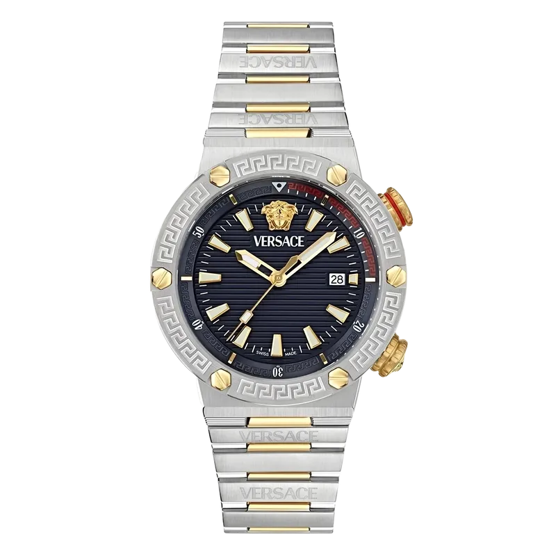 Greca Logo Diver Watch Blue